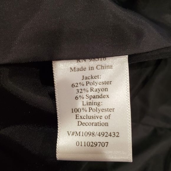 Coldwater Creek Black Soutache Boyfriend Jacket Embroidered Sleeves P12 - Picture 8 of 8